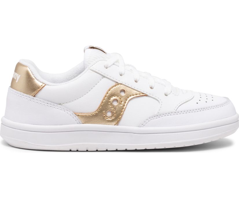 Tenis Saucony Jazz Court Niños Blancos Dorados | México 813UZGT